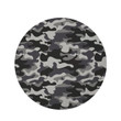 Grey Camouflage Design Round Rug Home Decor