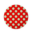 Red Theme White Polka Dot Lovely Design Round Rug Home Decor