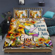 Hummingbird Be Still And Know That I Am God 3d Printed Quilt Set Home Decoration