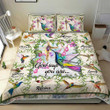 Flying Hummingbird God Says You Are 3d Printed Quilt Set Home Decoration