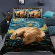 Labrador Starry Night 3d Printed Quilt Set Home Decoration