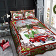 Red Truck. Blessed Journeys Christmas 3d Printed Quilt Set Home Decoration