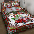 Red Truck. Blessed Journeys Christmas 3d Printed Quilt Set Home Decoration