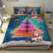 Merry Christmas Dragonfly Christmas Tree 3d Printed Quilt Set Home Decoration