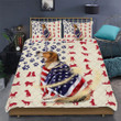 Beagle Dog Wrapped In Glory 3d Printed Quilt Set Home Decoration