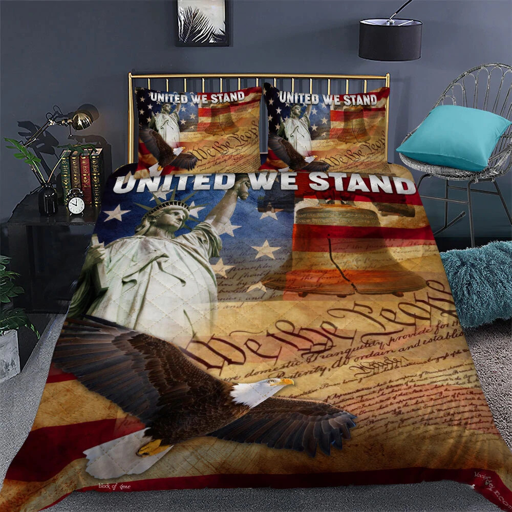 United We Stand 3d Printed Quilt Set Home Decoration