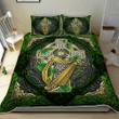 Irish Celtic Cross With Shamrock 3d Printed Quilt Set Home Decoration