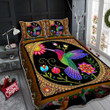 Hummingbird And Flowers 3d Printed Quilt Set Home Decoration