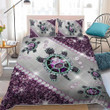 Turtles Purple Diamond 3d Printed Quilt Set Home Decoration