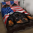 Rottweiler. American Patriot 3d Printed Quilt Set Home Decoration