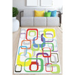 Colorful Square Area Rug Floor Mat Home Decor