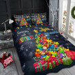 Someone With Autism Lights Up My World 3d Printed Quilt Set Home Decoration