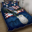 Police American Eagle 3d Printed Quilt Set Home Decoration