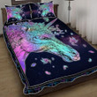 Glowing Unicorn Galaxy 3d Printed Quilt Set Home Decoration