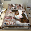Today I Choose To Be Happy Cow 3d Printed Quilt Set Home Decoration