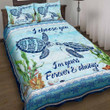 Turtles I Choose You 3d Printed Quilt Set Home Decoration
