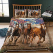 Horses 3d Printed Quilt Set Home Decoration
