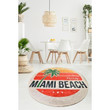 Miami Beach At Sunset Round Rug Home Decor