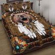 Native American Bear 3d Printed Quilt Set Home Decoration
