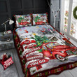 A Little Christmas With You Red Truck 3d Printed Quilt Set Home Decoration