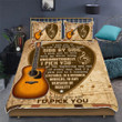 Romantic Love I Pick You Guitar 3d Printed Quilt Set Home Decoration