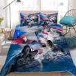 Wolves Bald Eagle American 3d Printed Quilt Set Home Decoration