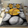 Be Yourself Love Softball 3d Printed Quilt Set Home Decoration