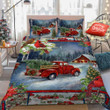 Christmas Red Truck Cardinal 3d Printed Quilt Set Home Decoration