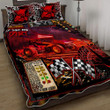Dirt Track Racing 3d Printed Quilt Set Home Decoration