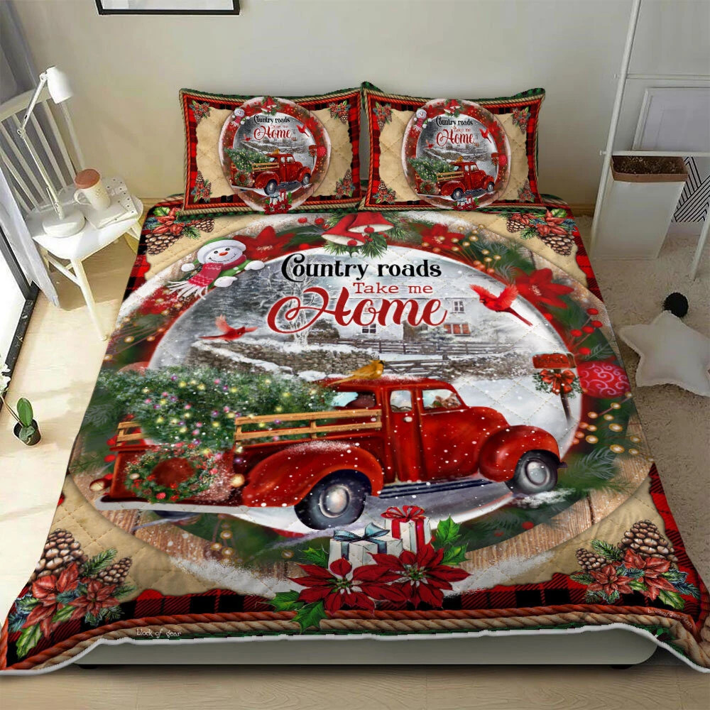 Country Roads Take Me Home 3d Printed Quilt Set Home Decoration