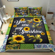 Turtles Sunflower You Are My Sunshine 3d Printed Quilt Set Home Decoration