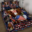 Patriotic Eagle Wild And Free 3d Printed Quilt Set Home Decoration