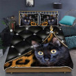 Black Cat Magic 3d Printed Quilt Set Home Decoration
