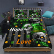 Faith Hope Love Irish Skull 3d Printed Quilt Set Home Decoration