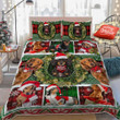 Wiener Dog Christmas 3d Printed Quilt Set Home Decoration