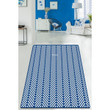 Medium Blue And White Vertical Lines Area Rug Floor Mat Home Decor