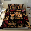 Moose Best Dad Ever 3d Printed Quilt Set Home Decoration
