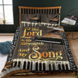 Piano My Strength And My Song 3d Printed Quilt Set Home Decoration