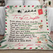 Love Letter Gift For Daughter I Love You Design Sherpa Fleece Blanket