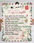 Love Letter Gift For Daughter I Love You Design Sherpa Fleece Blanket