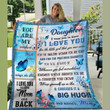 From Mom Gift For Daughter I Want You To Know I Love You Butterfly Sherpa Fleece Blanket