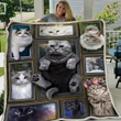 3d Huge Cat Pocket Photo Frame Collection Design Sherpa Fleece Blanket