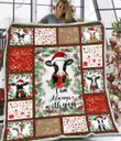 I Am Always With You Cow Christmas Gift Sherpa Fleece Blanket