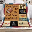 American Football Love You To The End Zone And Back Sherpa Fleece Blanket