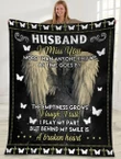 Sherpa Fleece Blanket Gift For Angel Husband I Miss You More Than Anyone Knows Angel Wings