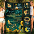 Sunflower To My Daughter My Love Will Follow You Sherpa Fleece Blanket