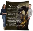 Dragon Gift For Son I Wish You The Strength To Face Challenges Sherpa Fleece Blanket