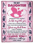 I Love You Forever And Always Gift For Daughter Sherpa Fleece Blanket