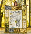 Elephant Sunflower Gift For Daughter You Are My Sunshine Sherpa Fleece Blanket