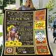Gift For Daughter Always Remember How Much I Love You Hippie Sunflower Sherpa Fleece Blanket